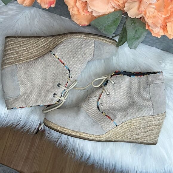 Tom’s Desert Espadrille Wedge Shoes - Picture 3 of 11